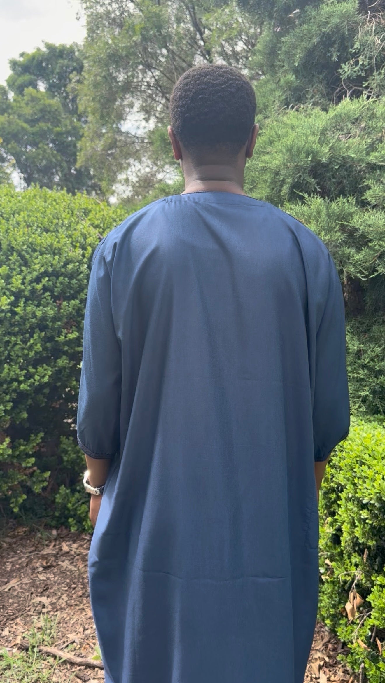 MOROCCAN THOBE - NAVY BLUE