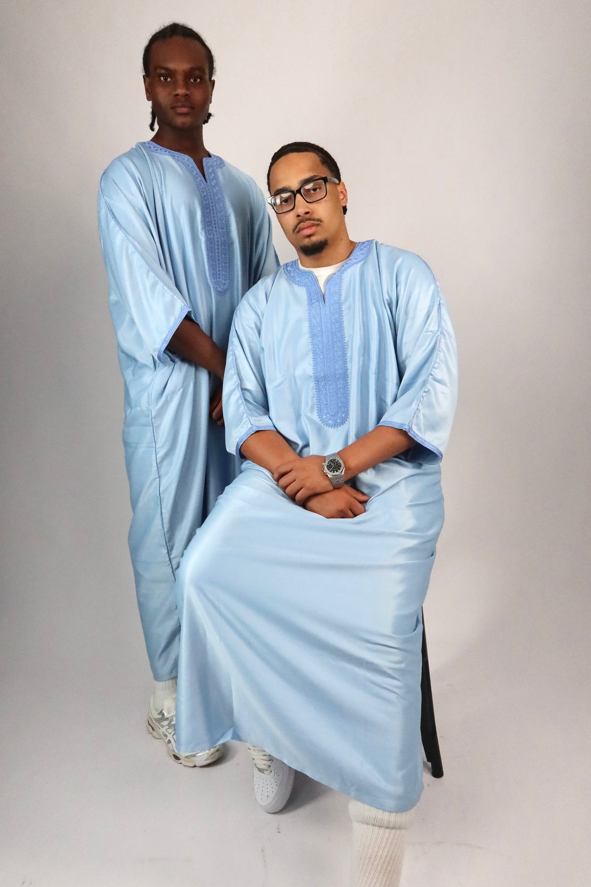 MOROCCAN THOBE - BABY BLUE