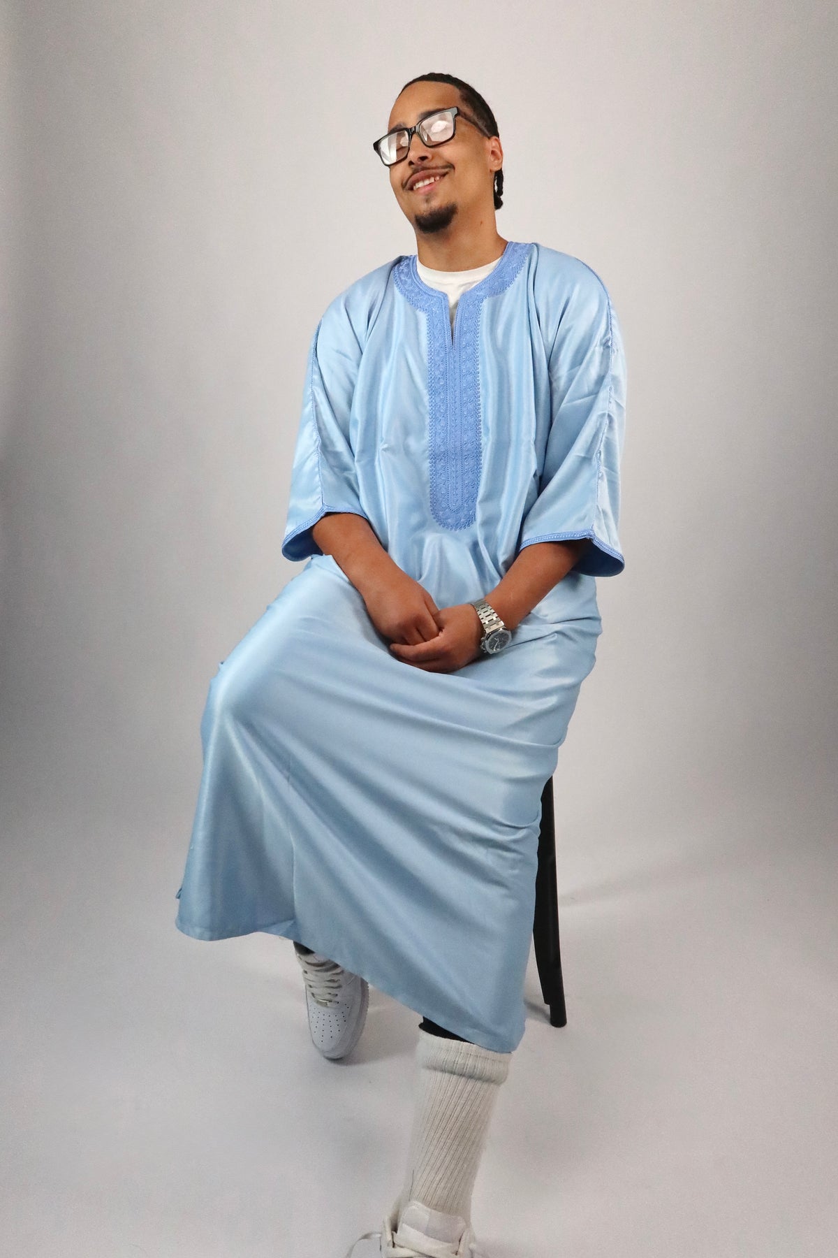 MOROCCAN THOBE - BABY BLUE