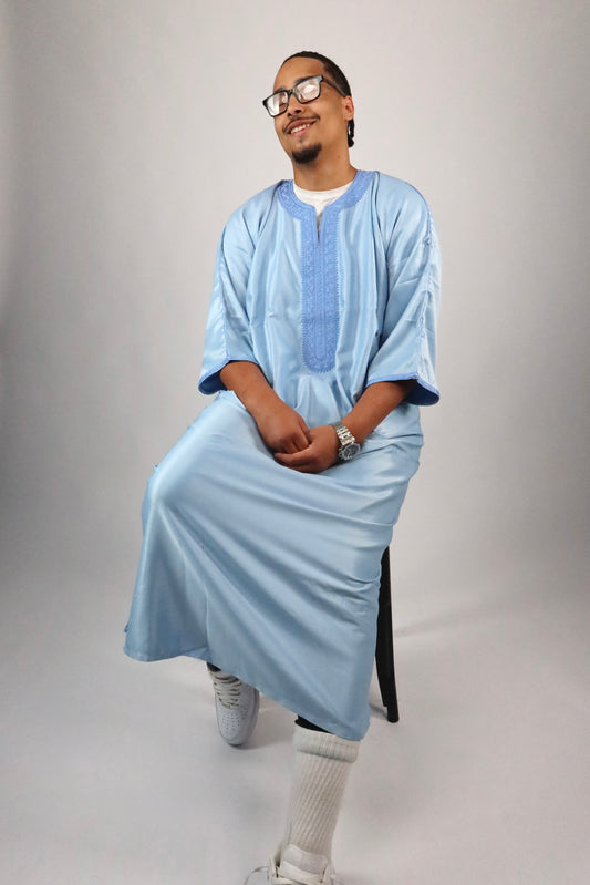 MOROCCAN THOBE - BABY BLUE