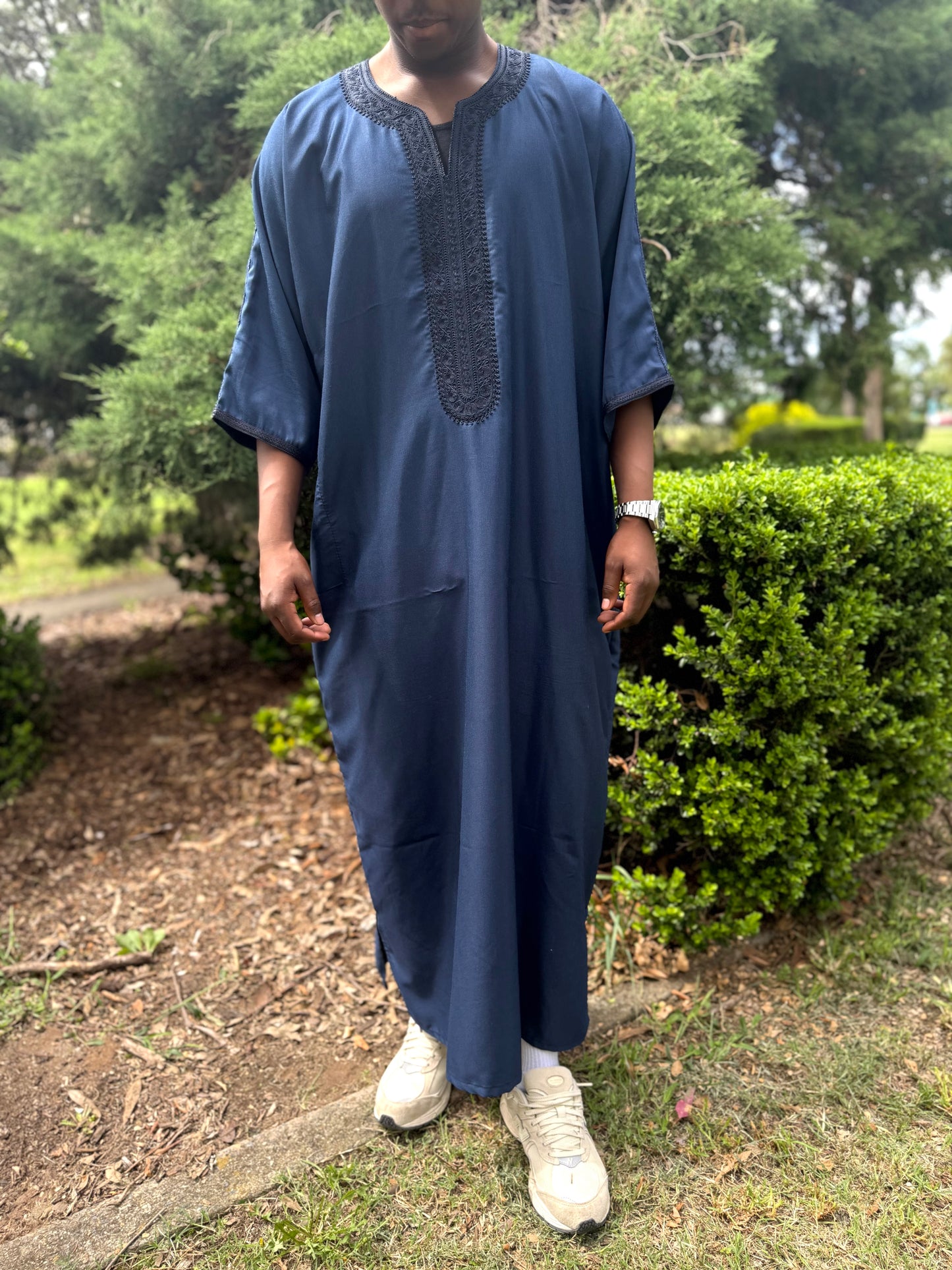 MOROCCAN THOBE - NAVY BLUE